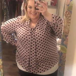 Lane Bryant Polka Dot Blouse